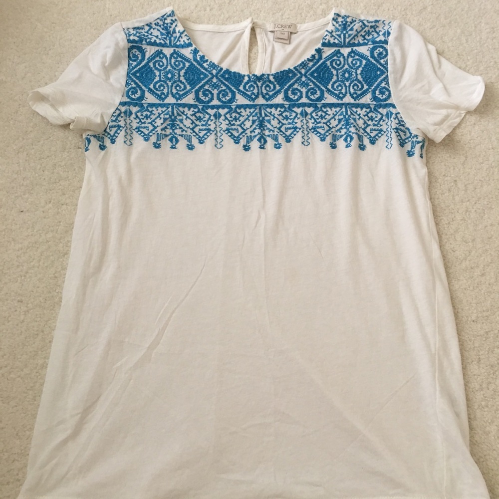 Jcrew embroidered tee